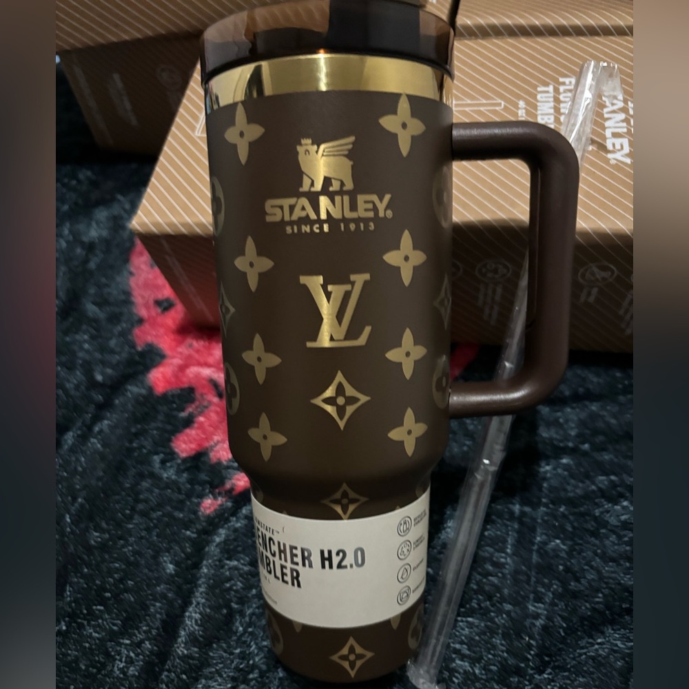 LV Brown and Gold Tumbler